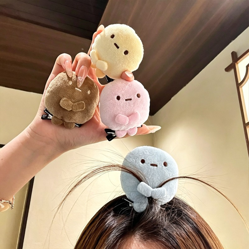 Hair Clips - 4 buah Jepit Rambut Boneka Plush