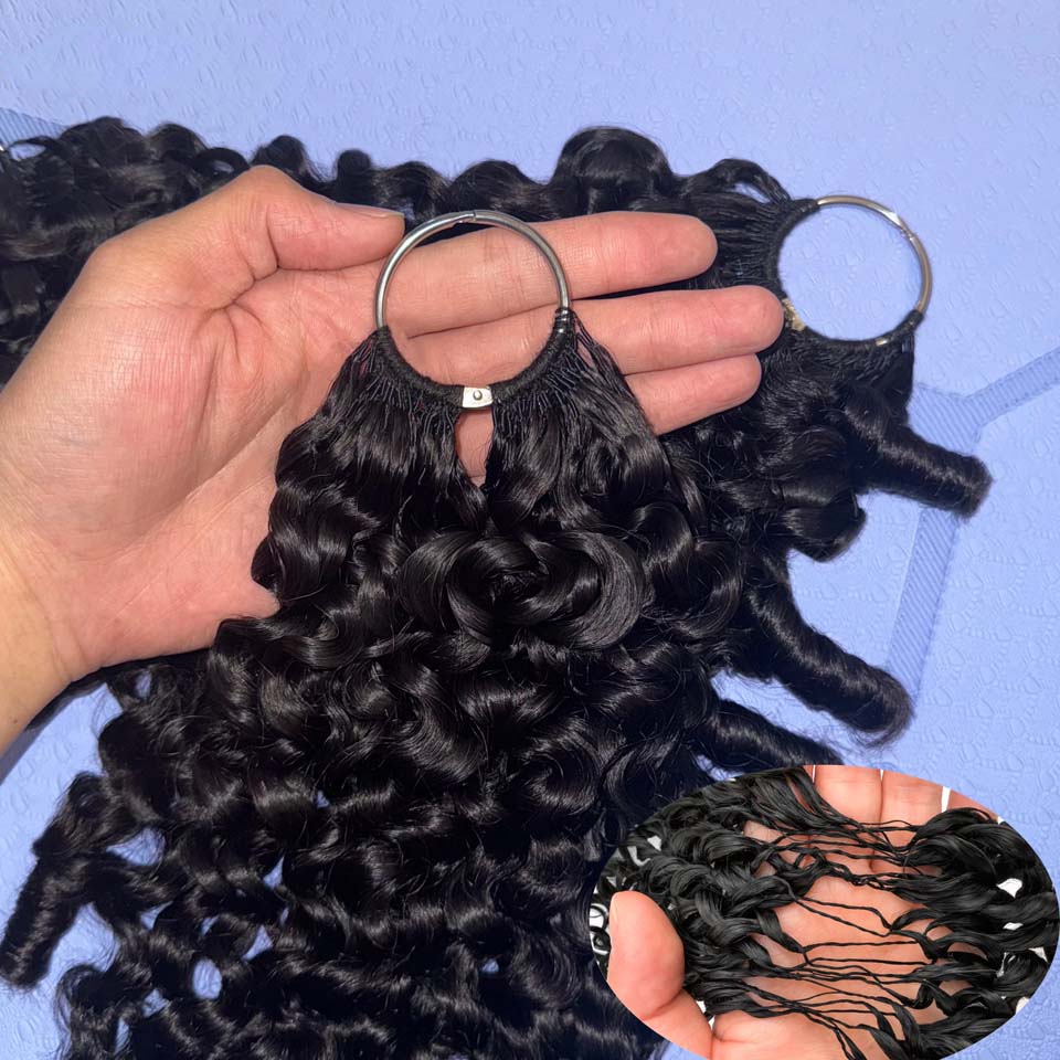 Invisible Tape In Extensions Real Hair - Ekstensi Rambut Manusia Crochet Keriting Burma
