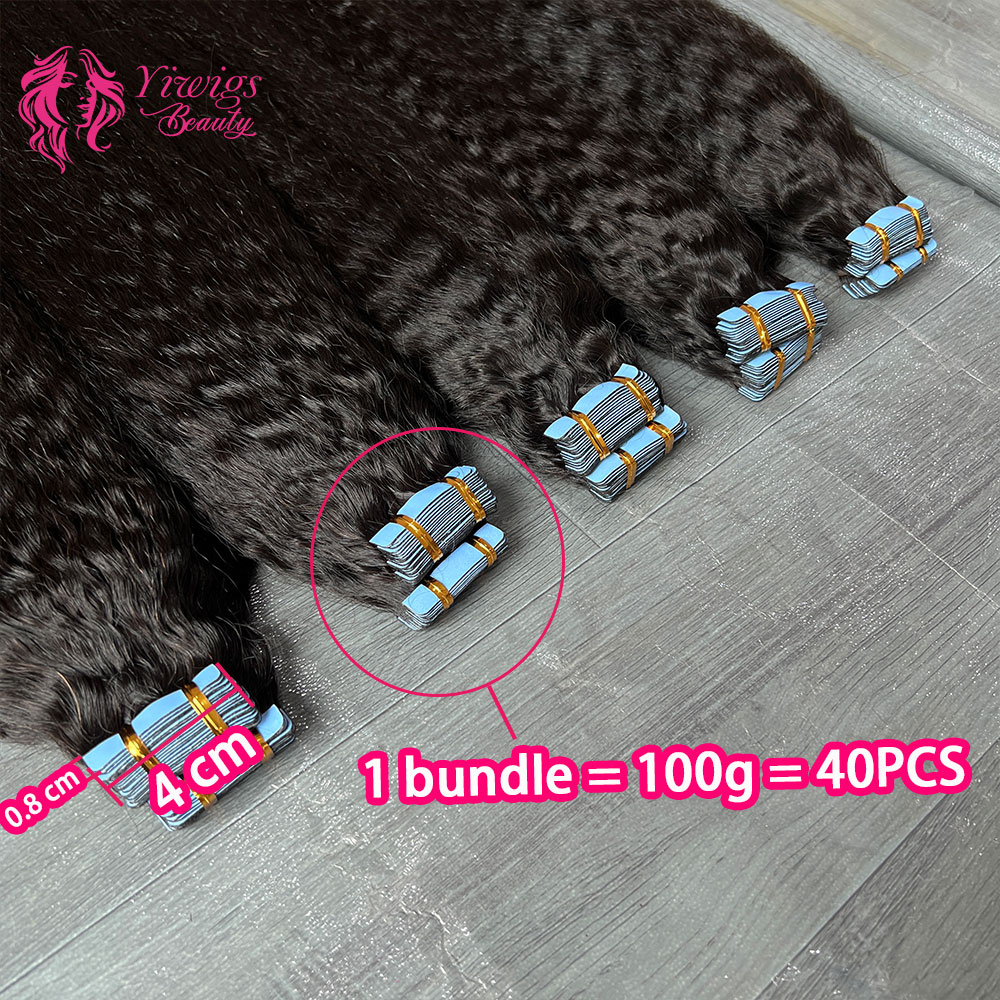 Invisible Tape In Extensions Real Hair - Ekstensi Rambut Lurus dengan Perekat, Ekstensi