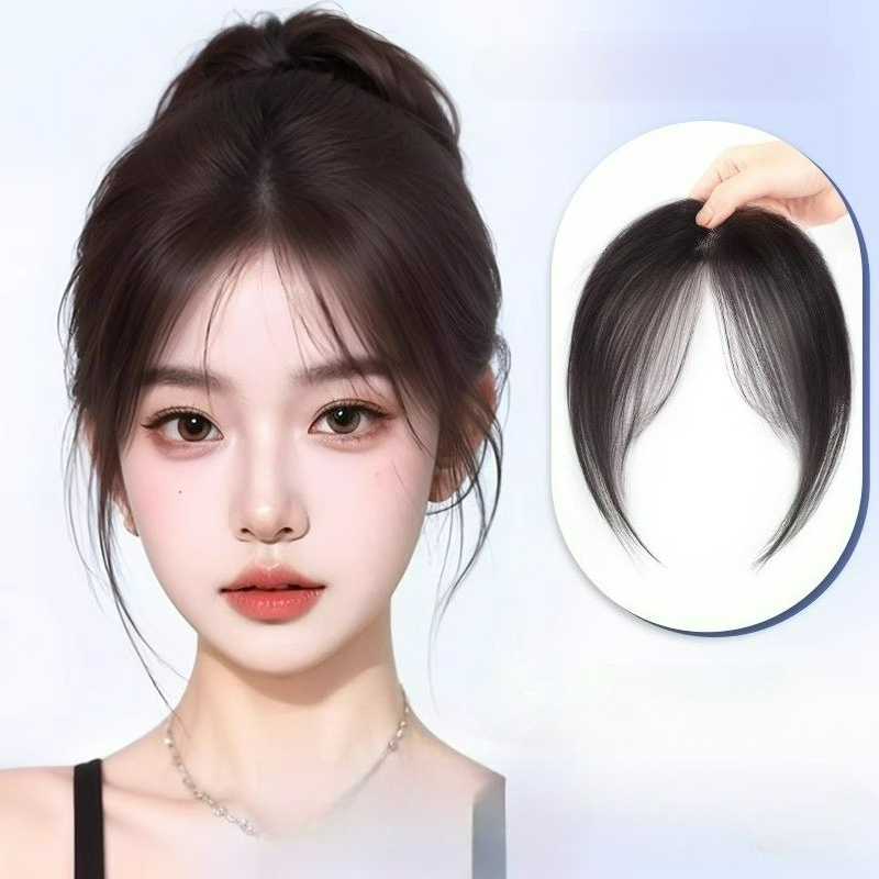 Seamless Clip In Hair Extensions Human Hair - Poni Rambut Manusia Ultra Ringan, Ekstensi