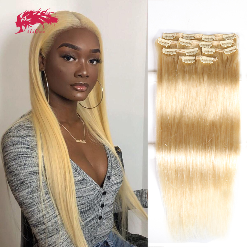 Seamless Clip In Hair Extensions Human Hair - Ali Queen 7Pcs Ekstensi Rambut Clip