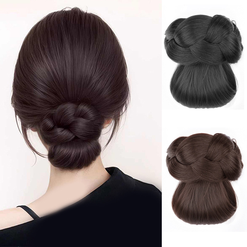 Aksesoris Rambut Sintetis Gaya - Claw Clip Messy Bun Hair Piece ulasan dan harga
