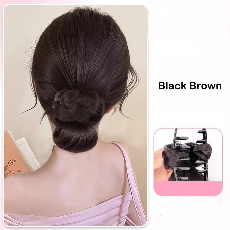 Aksesoris Rambut Sintetis Gaya - Claw Clip Messy Bun Hair Piece ulasan dan harga