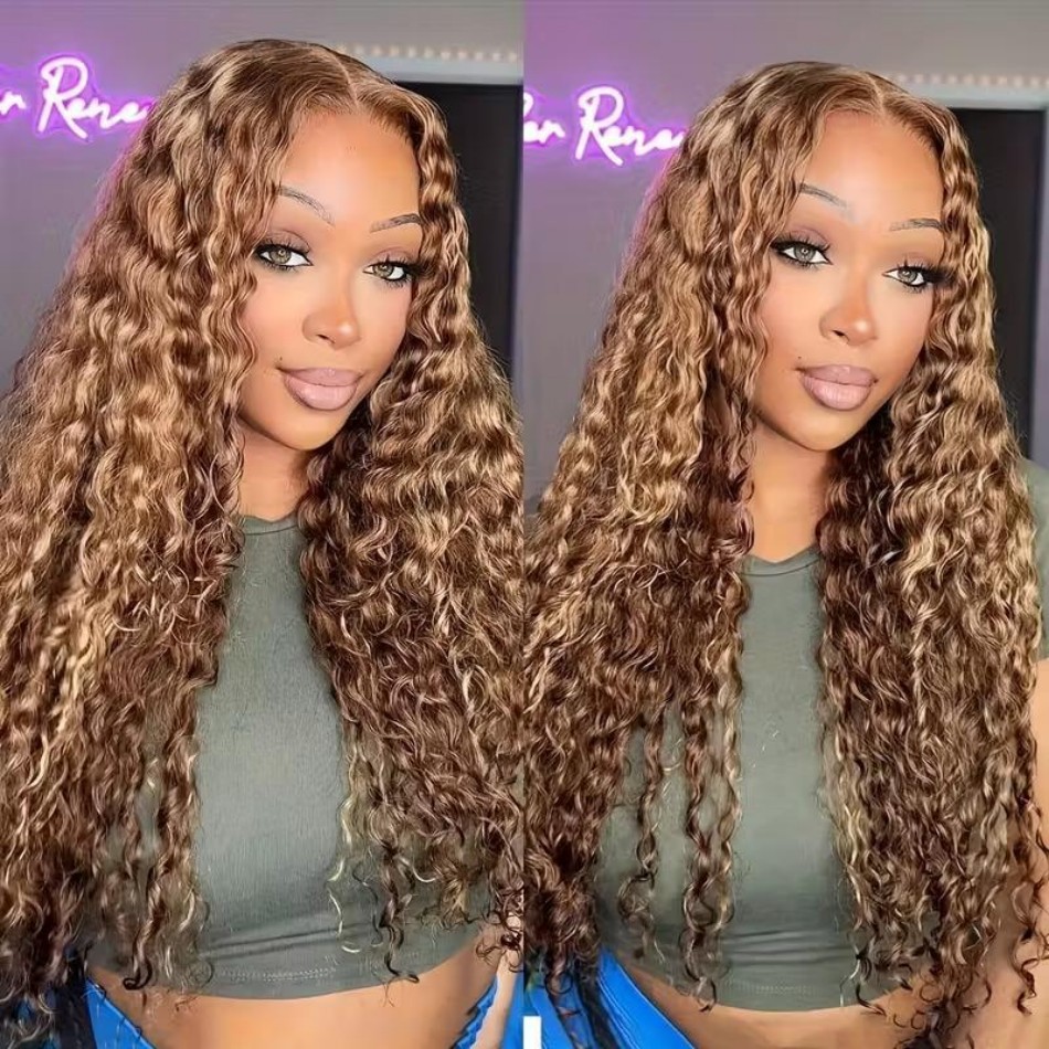 Wig Rambut Asli Highlight Ombr - Human Hair Wigs ulasan dan harga