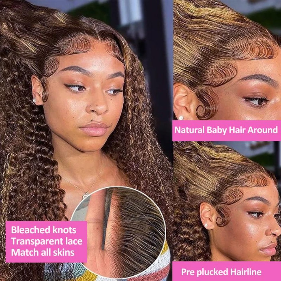 Wig Rambut Asli Highlight Ombr - Human Hair Wigs ulasan dan harga