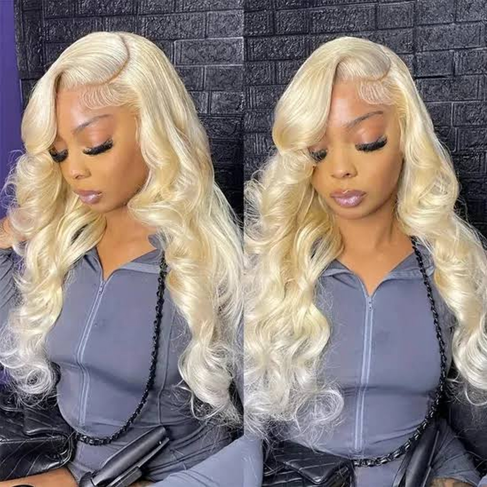 613 Warna Pirang Madu 13x6 Wig - 613 Blonde Body Wave Lace Front Wig ulasan dan harga