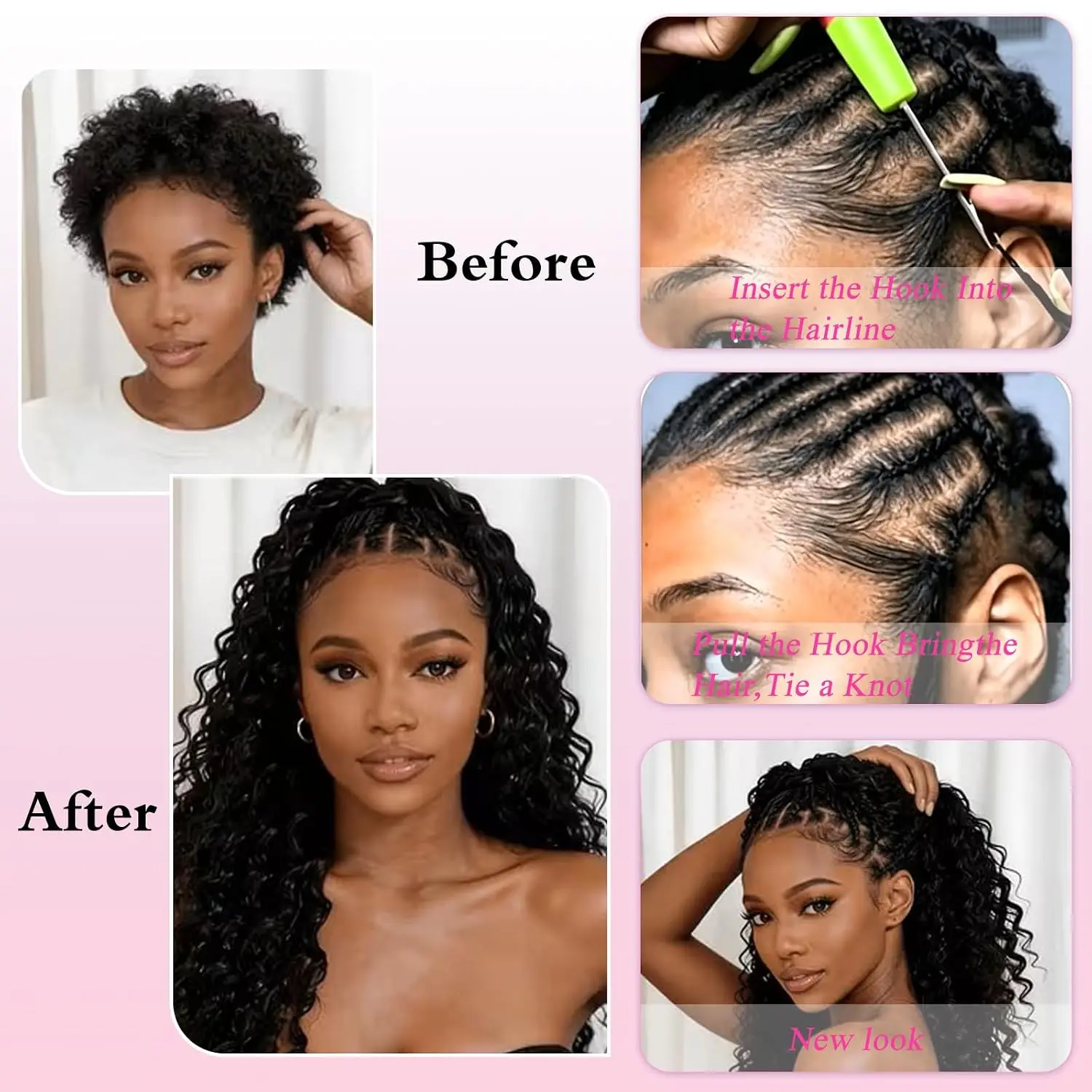 Rambut Manusia Asli dengan Tek - Hair Bundles ulasan dan harga