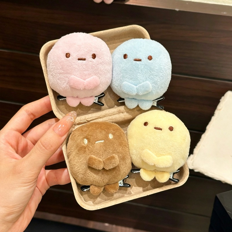 4 buah Jepit Rambut Boneka Plu - Hair Clips ulasan dan harga