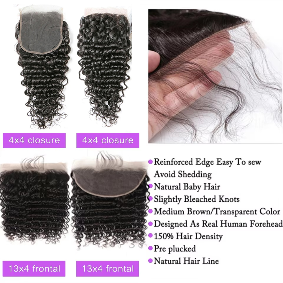 Paket Rambut Deep Wave 26 28 3 - Deep Wave 3 Bundles With Closure ulasan dan harga
