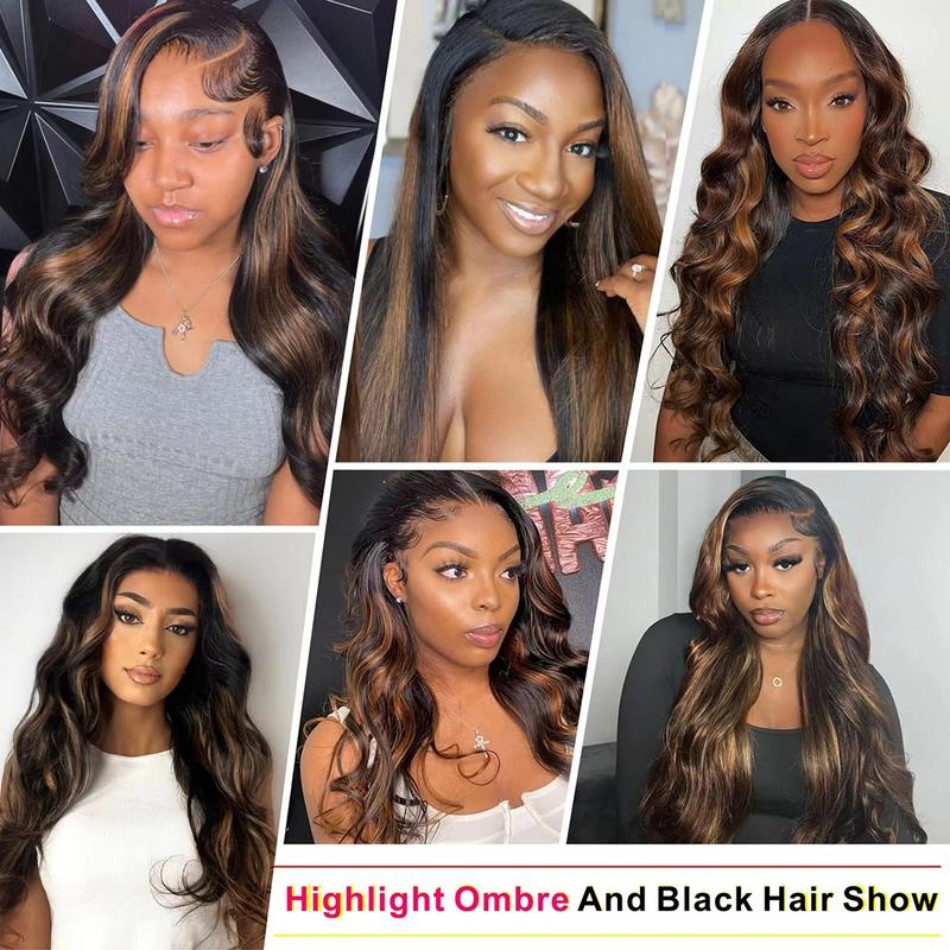 Wig Rambut Manusia Ombre Body  - Human Hair Wigs ulasan dan harga