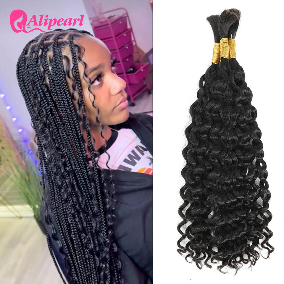 Rambut Manusia Asli Brasil Ali - Water Wave Bulk Human Hair For Braiding ulasan dan harga