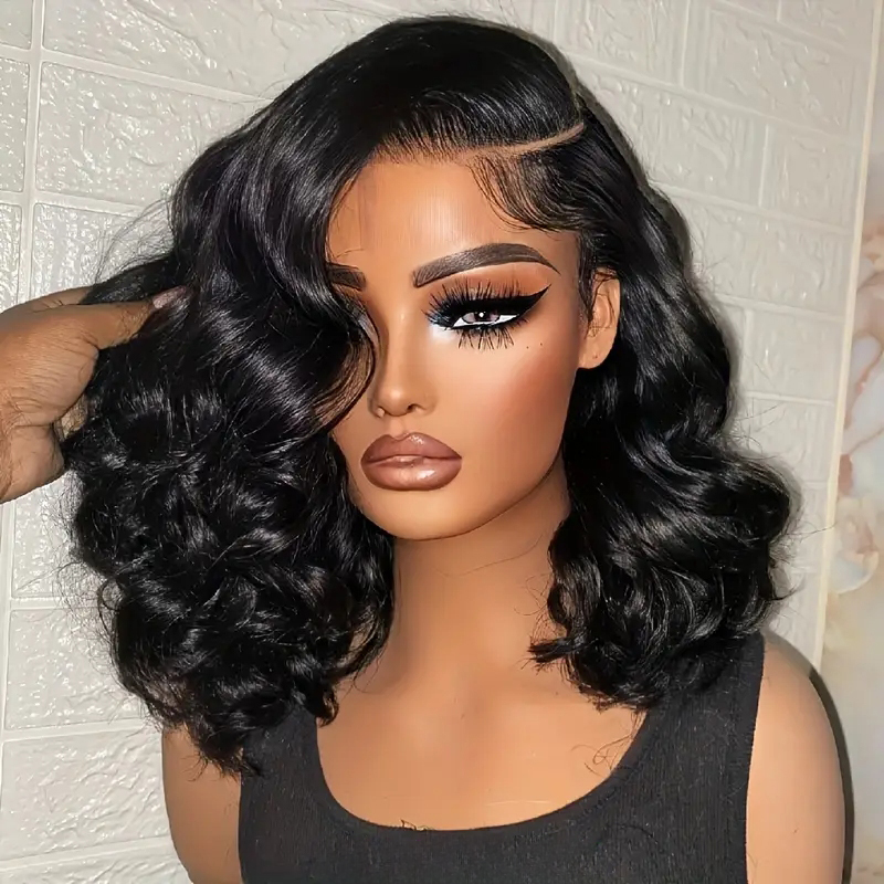 Wig Bob Pendek Tanpa Lem Rambu - Glueless Wear And Go Human Hair Wig ulasan dan harga