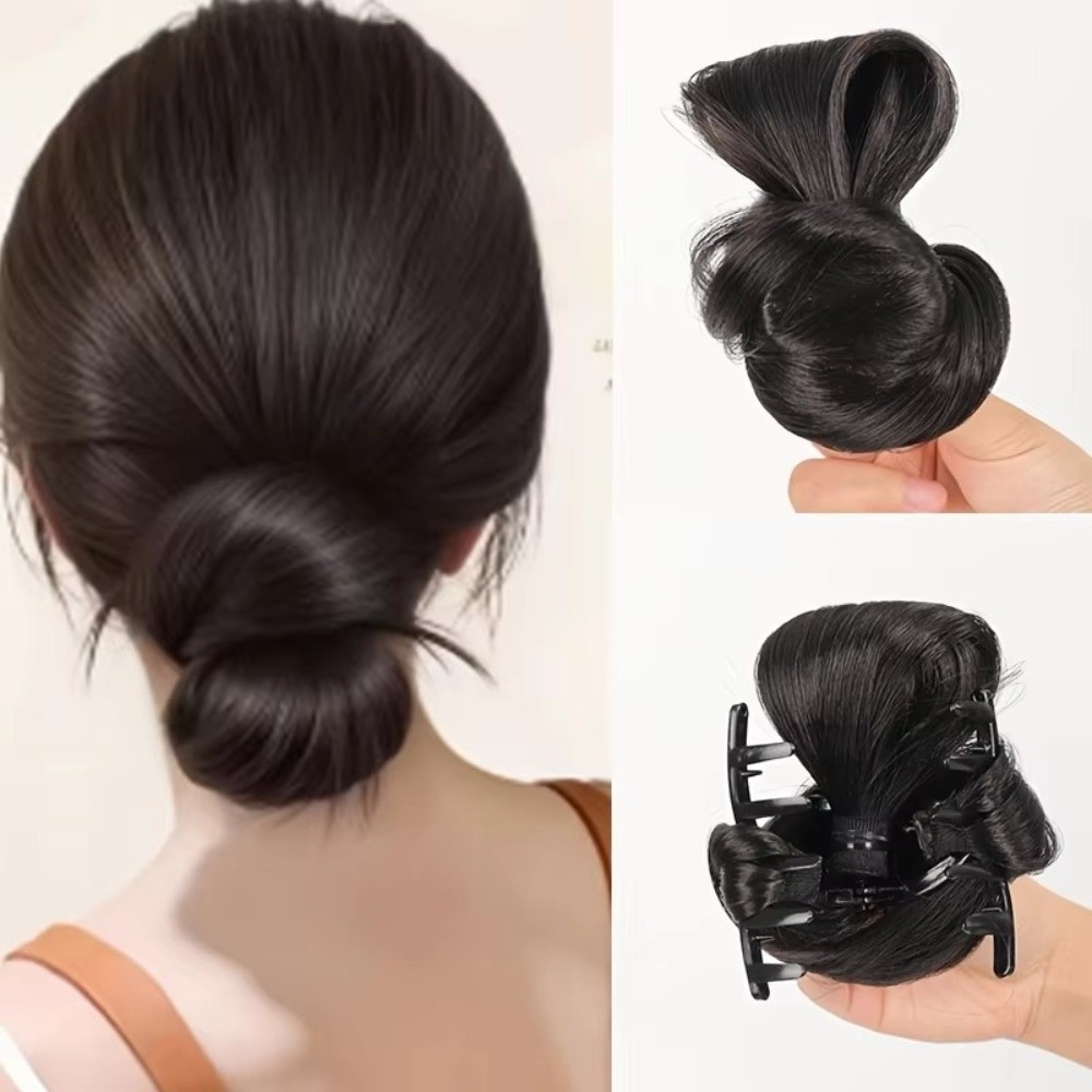 Wig Sanggul Rambut Sintetis Al - Claw Clip Messy Bun Hair Piece ulasan dan harga