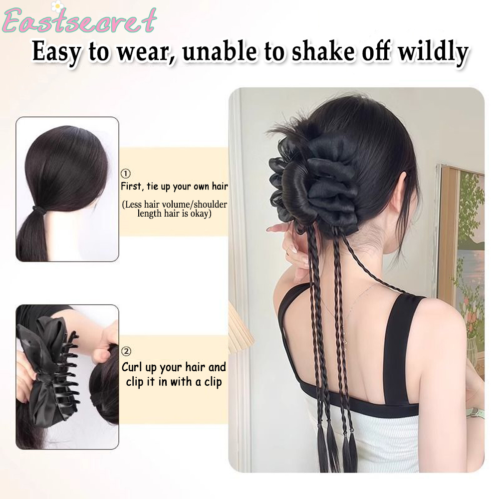 Jepit Rambut Model Pita Hitam  - Claw Clip Messy Bun Hair Piece ulasan dan harga