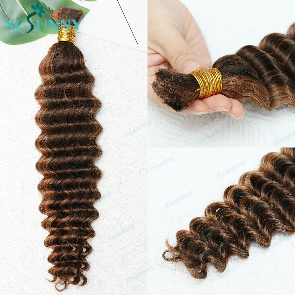 Warna # Ekstensi Rambut Manusi - Water Wave Bulk Human Hair For Braiding ulasan dan harga