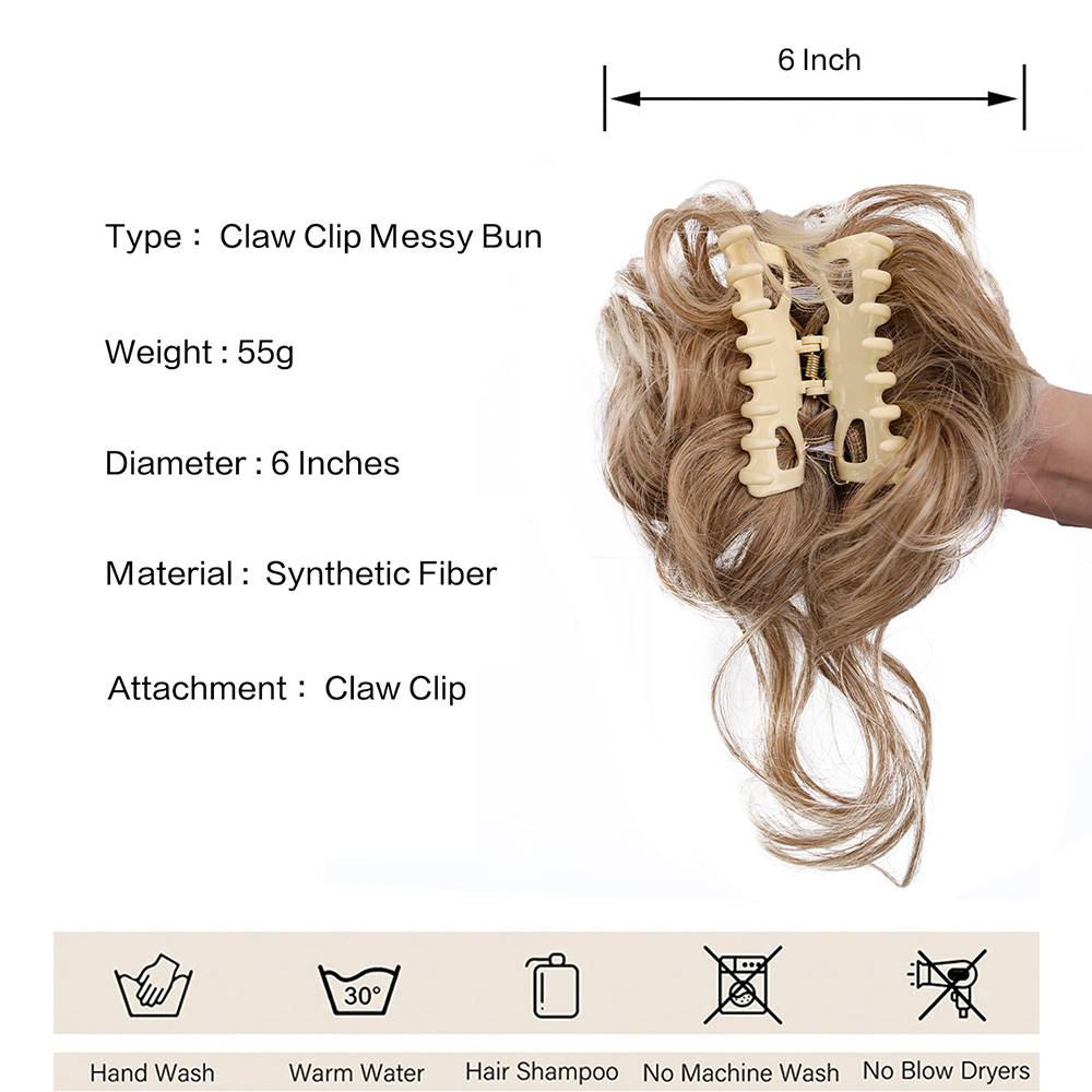 Potongan rambut cepol berantak - Claw Clip Messy Bun Hair Piece ulasan dan harga