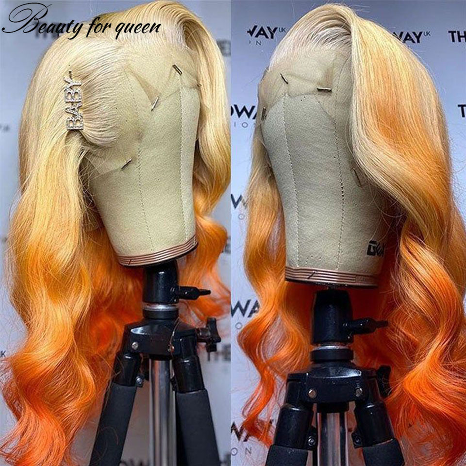 Wig Rambut Asli Brasil Warna O - 613 Blonde Body Wave Lace Front Wig ulasan dan harga