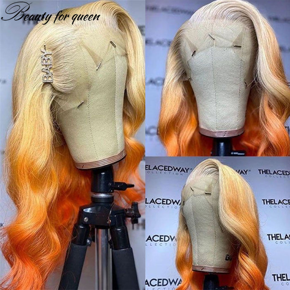 Wig Rambut Asli Brasil Warna O - 613 Blonde Body Wave Lace Front Wig ulasan dan harga