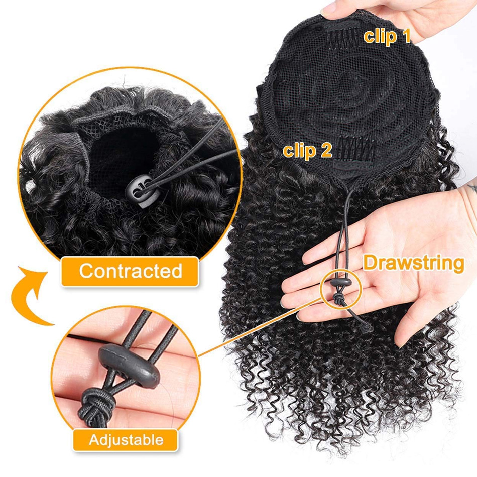Ekstensi rambut poni ekor kuda - Seamless Clip In Hair Extensions Human Hair ulasan dan harga