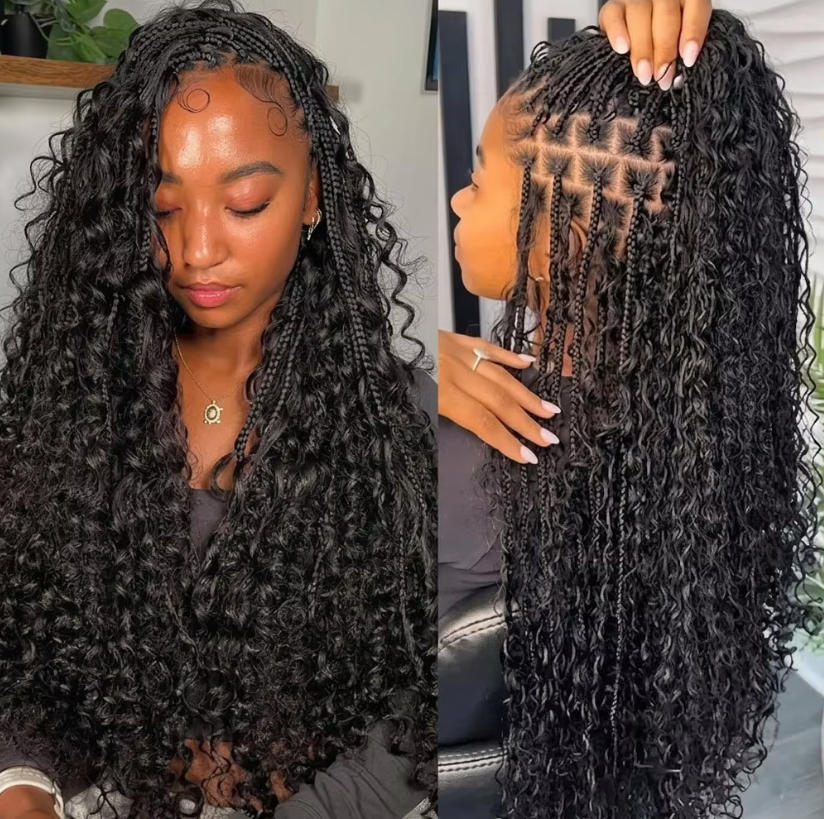 Rambut Manusia Asli Deep Water - Water Wave Bulk Human Hair For Braiding ulasan dan harga