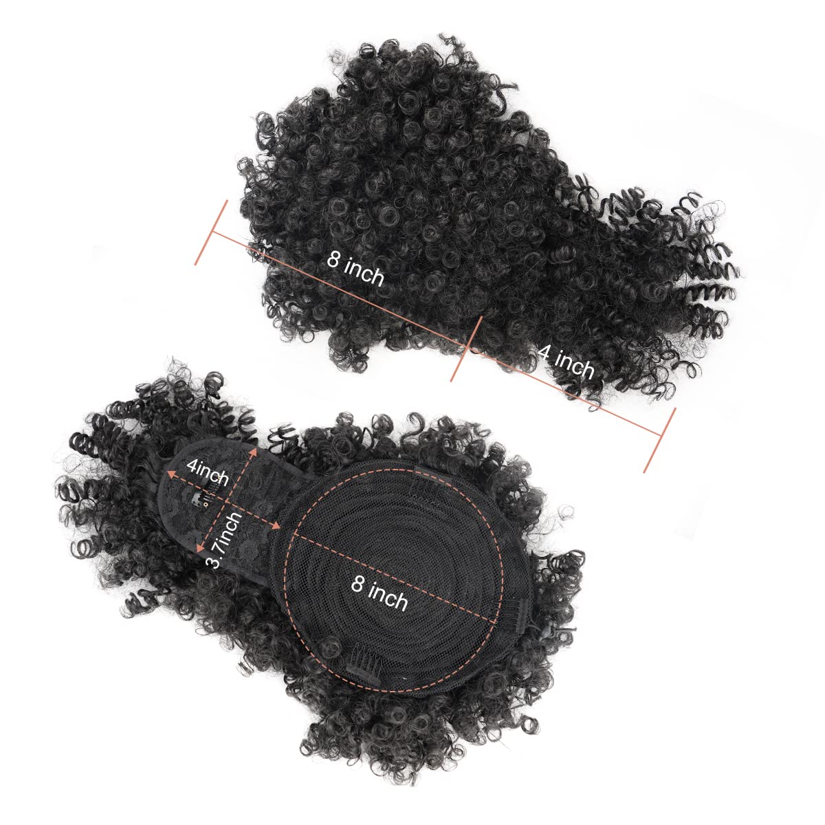 Afro Puff sintetis tali serut  - Drawstring Afro Curly Puff Ponytail ulasan dan harga