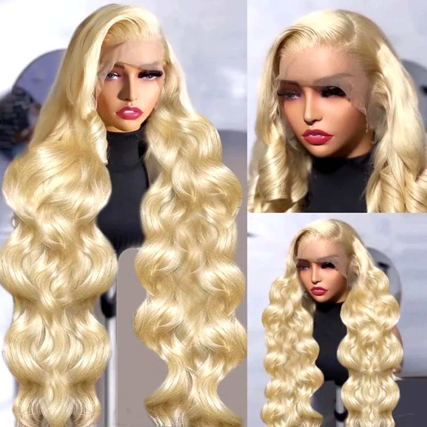 Wig Rambut Manusia 613, 13x6 B - 613 Blonde Body Wave Lace Front Wig ulasan dan harga