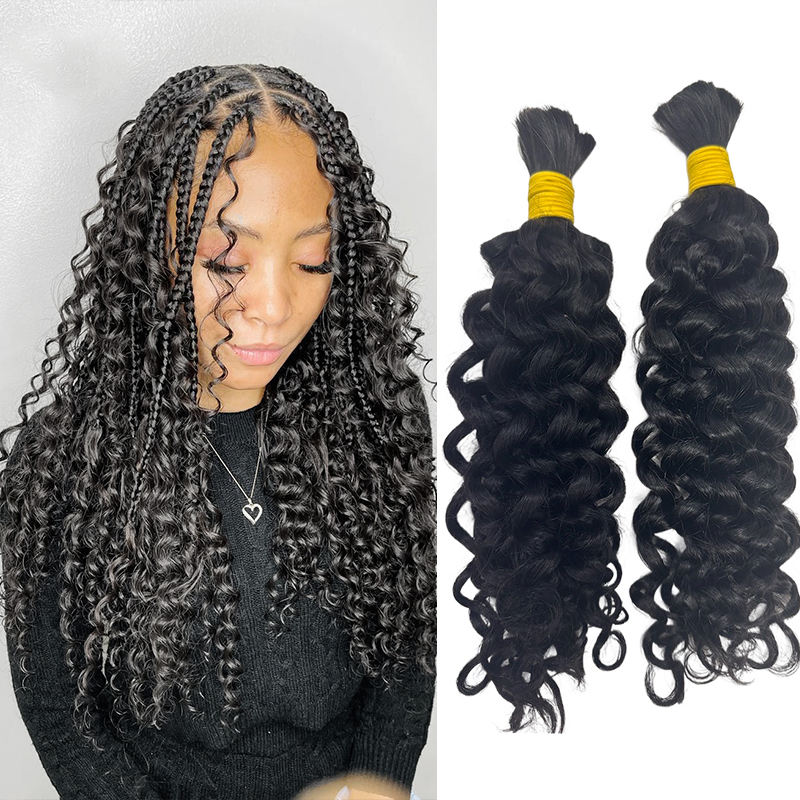 Rambut Manusia Asli Model Wate - Water Wave Bulk Human Hair For Braiding ulasan dan harga