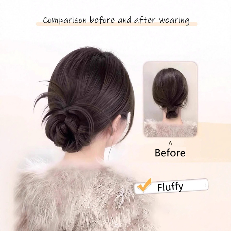 Rambut Palsu Sanggul Berbulu B - Claw Clip Messy Bun Hair Piece ulasan dan harga