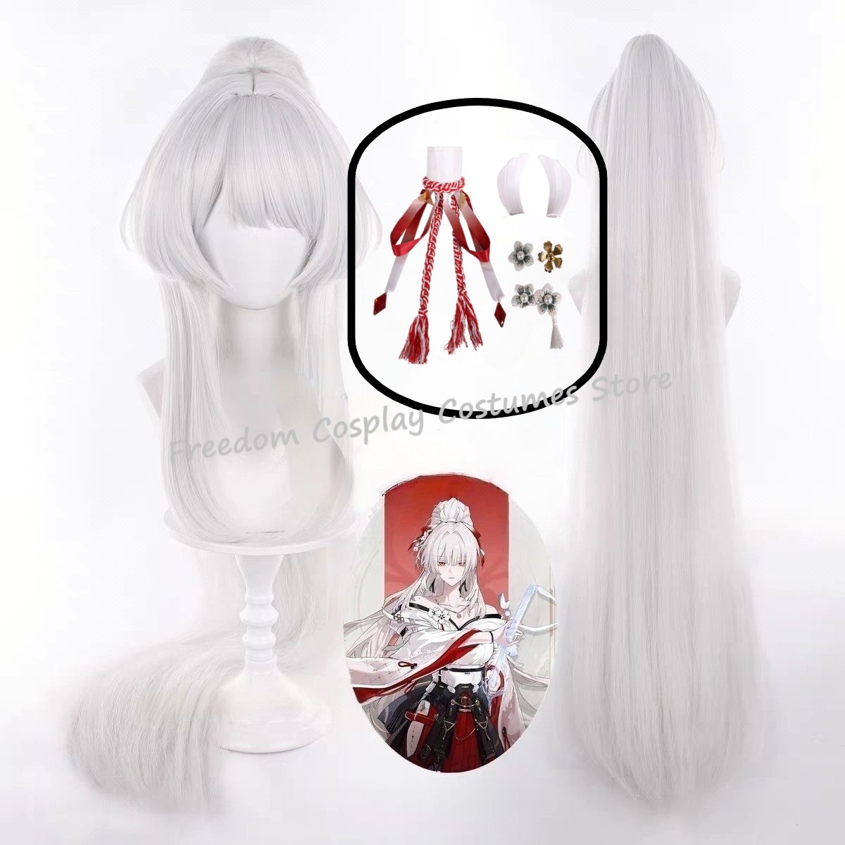 Wig Cosplay Game Wuthering Wav - Synthetic Wigs ulasan dan harga