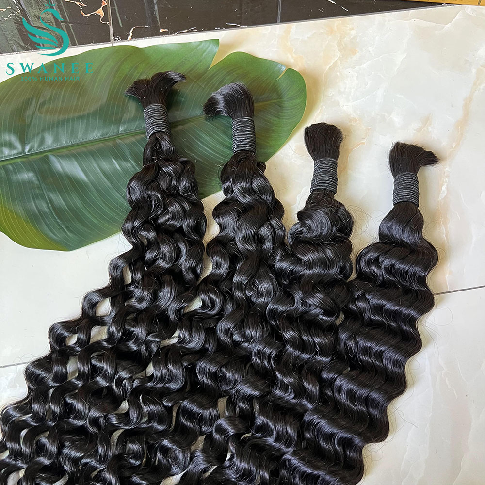 Rambut Manusia 100% Water Wave - Water Wave Bulk Human Hair For Braiding ulasan dan harga