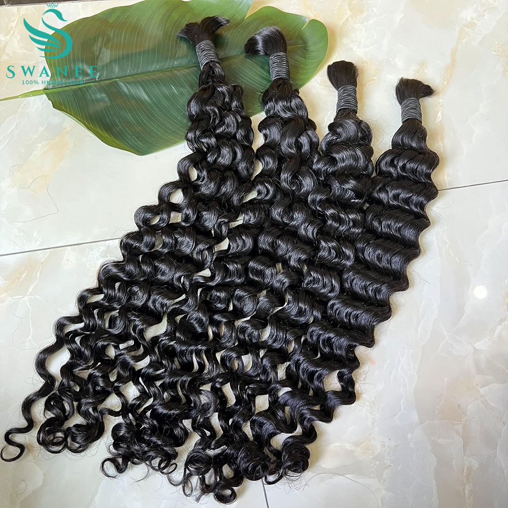 Rambut Manusia 100% Water Wave - Water Wave Bulk Human Hair For Braiding ulasan dan harga