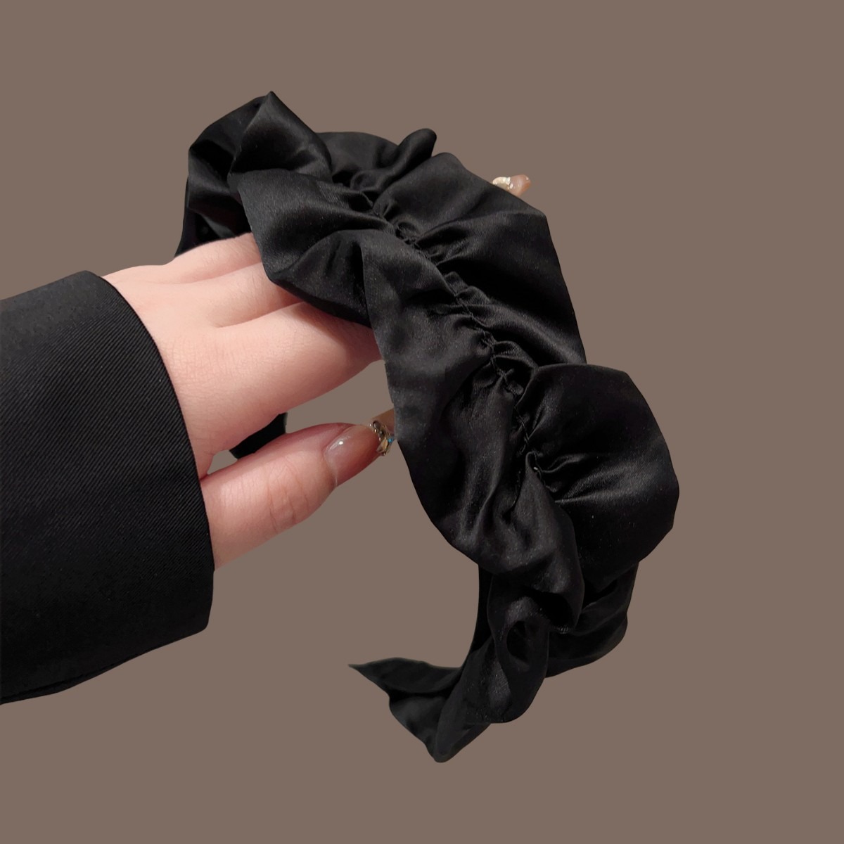 Ikat Kepala Hitam Berpita Buat - Hair Clips ulasan dan harga