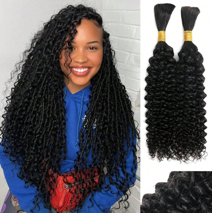 Rambut Manusia Tanpa Weft Untu - Water Wave Bulk Human Hair For Braiding ulasan dan harga