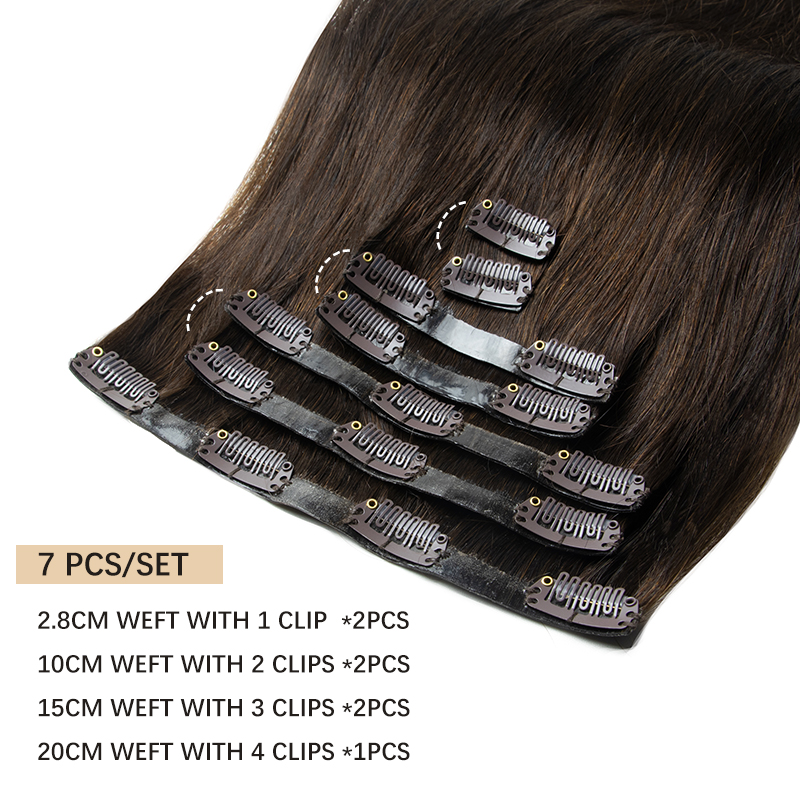 Klip PU Tebal Tak Terlihat Dal - Seamless Clip In Hair Extensions Human Hair ulasan dan harga